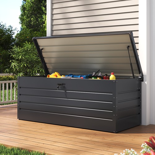 600l metal outdoor storage - metal, box