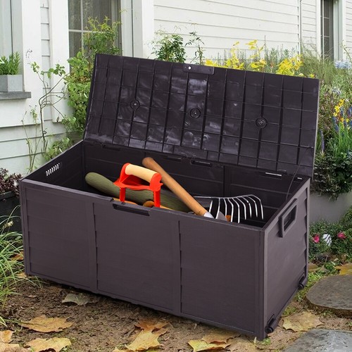 Brown 290l plastic storage - brown,