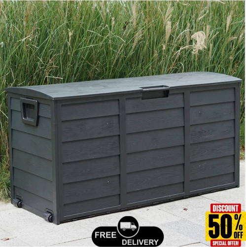 Black 300l plastic storage - storage, box