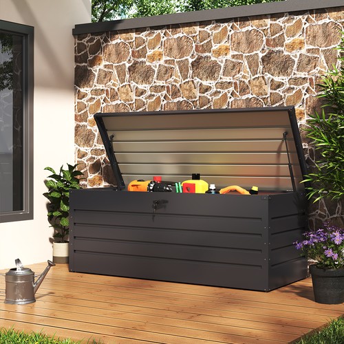 600l metal outdoor storage box - 600l,